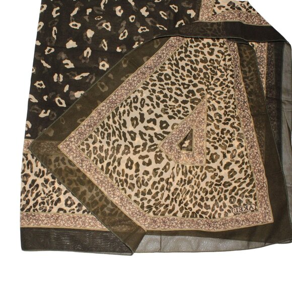 Akel Multicolor Animal Print Jacquard Style Polyester Square Scarf Neckerch - Picture 7 of 7